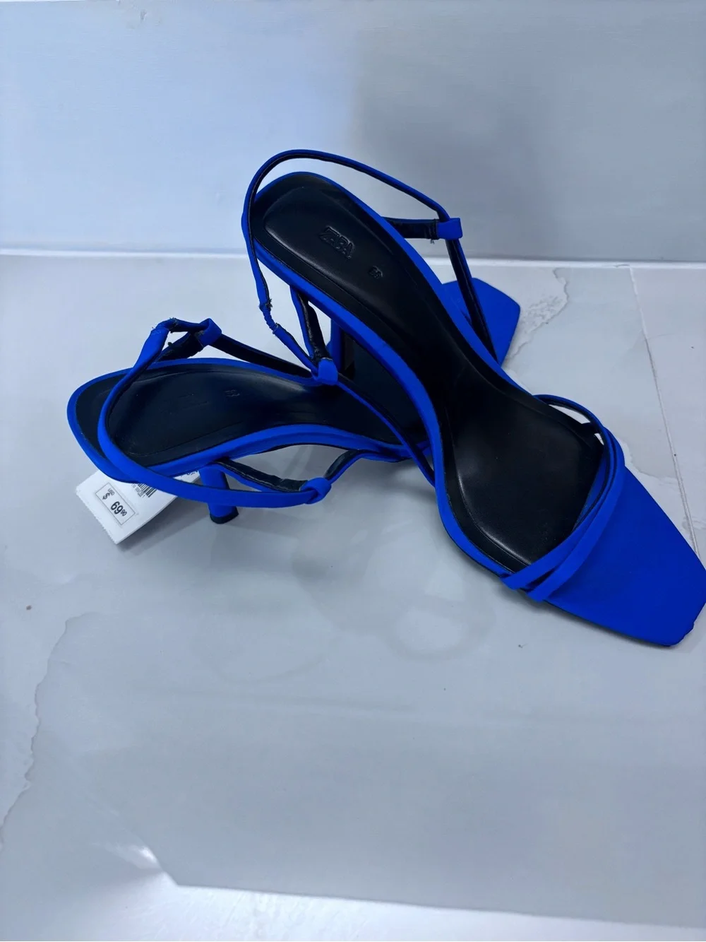 ZARA Royal Blue Slingback Heels for Women